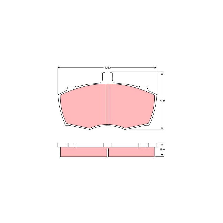 TRW Gdb760 Brake Pad Set Not Prepared For Wear Indicator