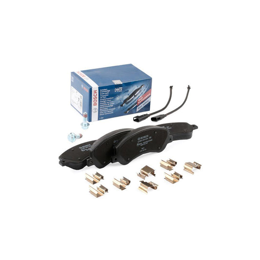 Bosch 0986494624 Brake Pad Set Incl Wear Warning Contact With Anti Squeak Plate With Bolts Screws With Mounting Manual BP1081