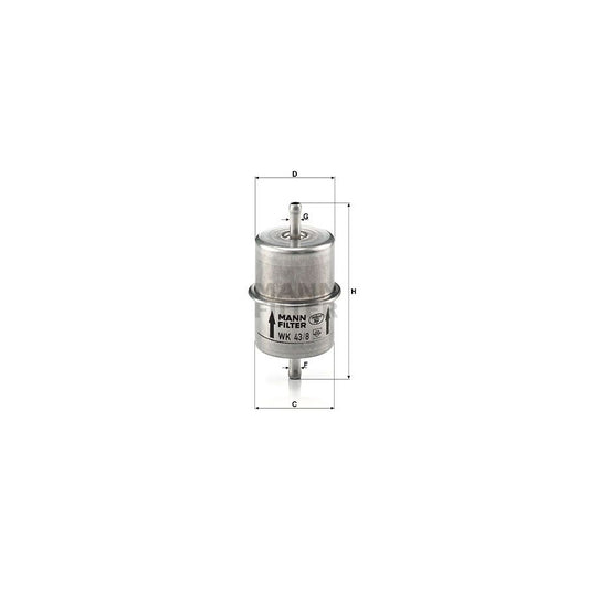 MANN-FILTER WK 43/8 Fuel filter In-Line Filter