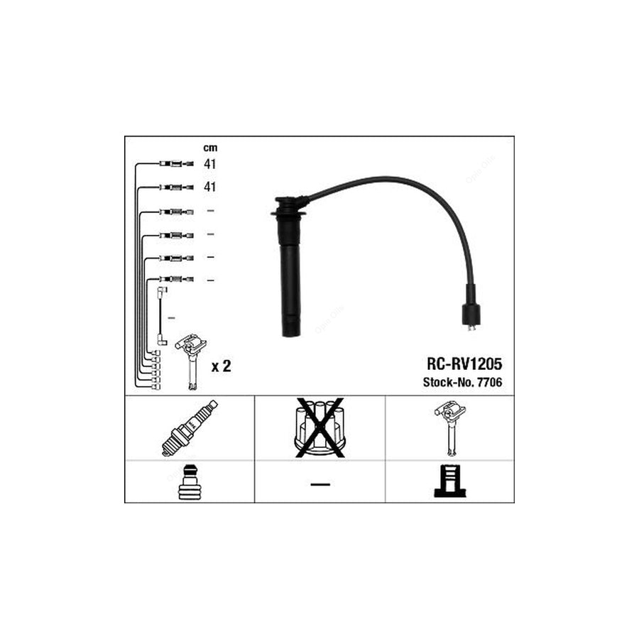 NGK Ignition Cable Kit RC-RV1205 (NGK7706)