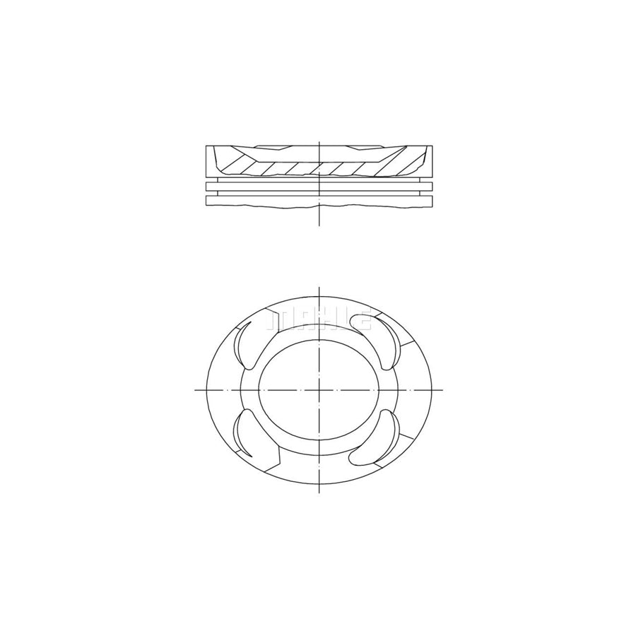 MAHLE ORIGINAL 081 PI 00124 000 Piston 82,0 mm