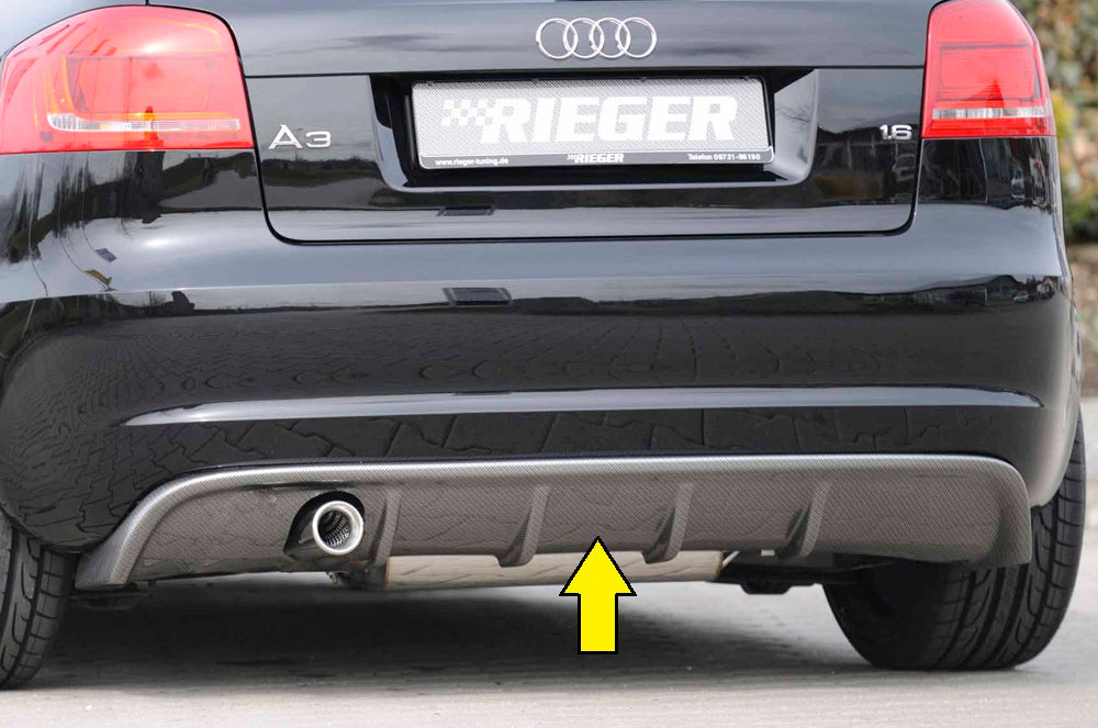 Rieger 00099832 Audi 8P A3 Rear Diffuser
