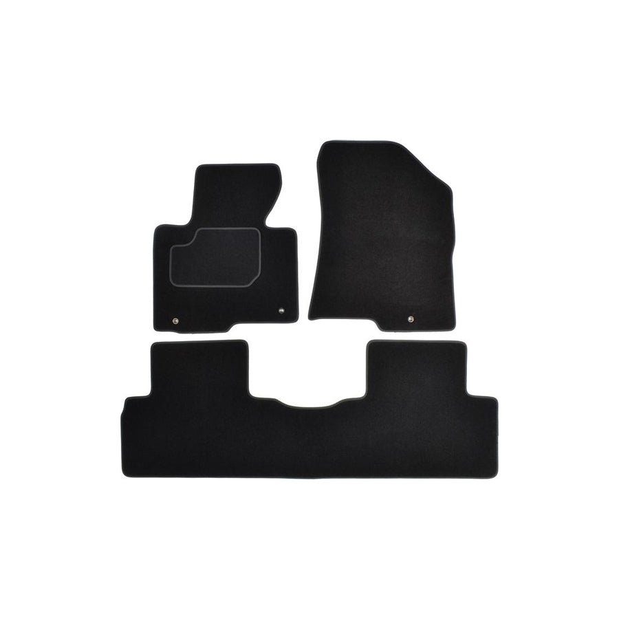 CUSTOPOL Tailored KIA50S Floor mat set for KIA Carens IV (RP) Textile, Front and Rear, Quantity: 4, Grey