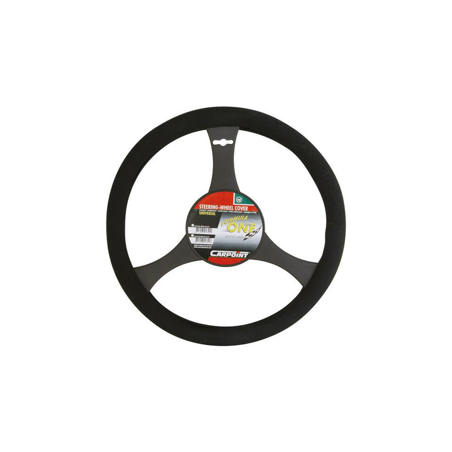 CARPOINT 2561501 Steering wheel cover Black, ?: 35cm, Polyester