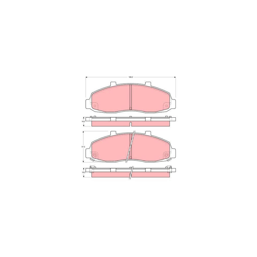 TRW Gdb4103 Brake Pad Set For Ford Usa F 150 Mk10 Incl Wear Warning Contact