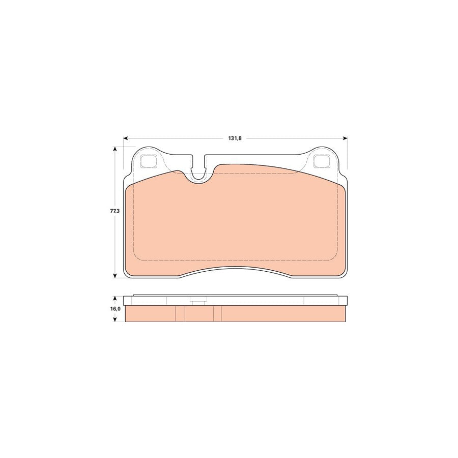 TRW Gdb1912 Brake Pad Set Prepared For Wear Indicator