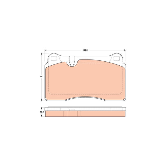 TRW Gdb1912 Brake Pad Set Prepared For Wear Indicator