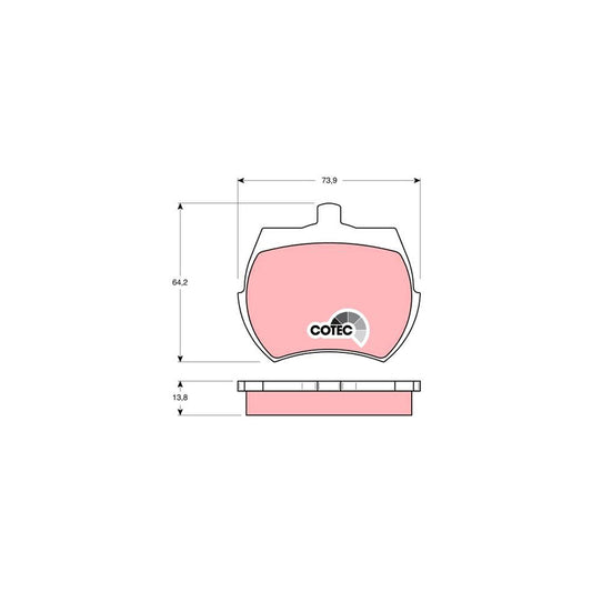 TRW Cotec Gdb332 Brake Pad Set Not Prepared For Wear Indicator