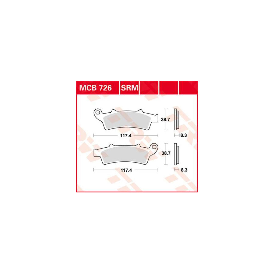 TRW Organic Allround Mcb726 Brake Pad Set