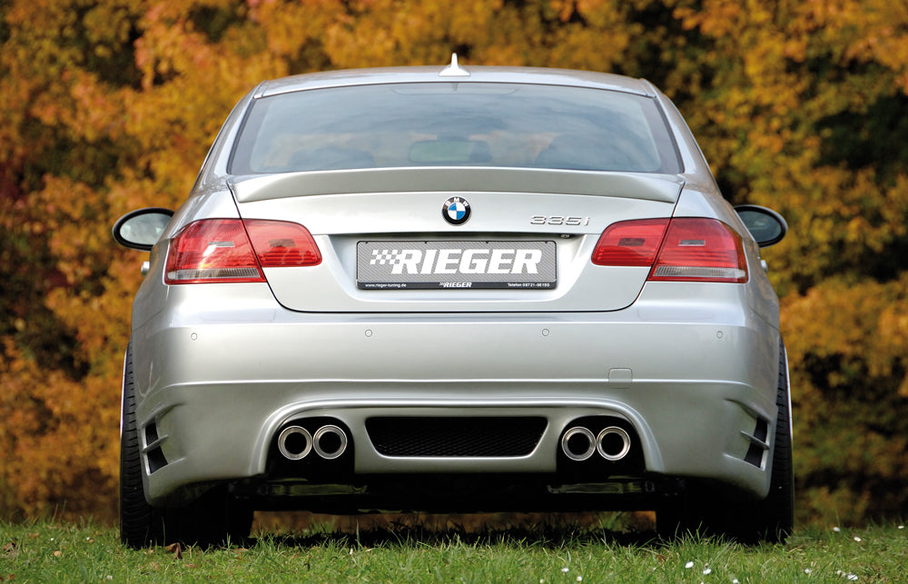 Rieger 00053437 BMW 3 Series E92 E93 Rear Diffuser for Twin Tailpipe Left & Right -  Matte Black