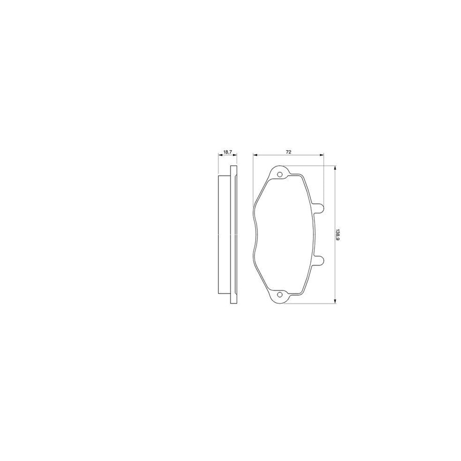 Bosch 0986460962 Brake Pad Set For Ford Transit With Mounting Manual BP531