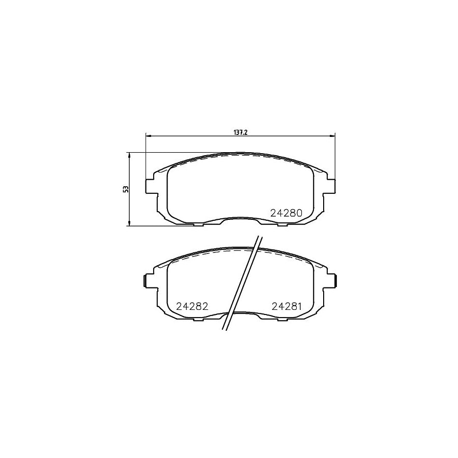 Hella 8DB 355 012 901 Brake Pad Set With Acoustic Wear Warning