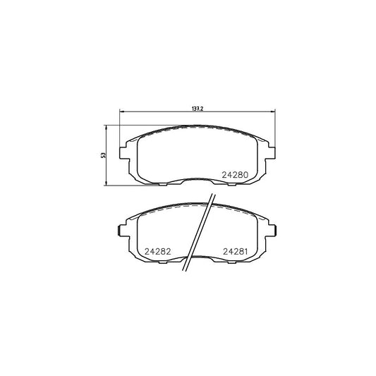 Hella 8DB 355 012 901 Brake Pad Set With Acoustic Wear Warning