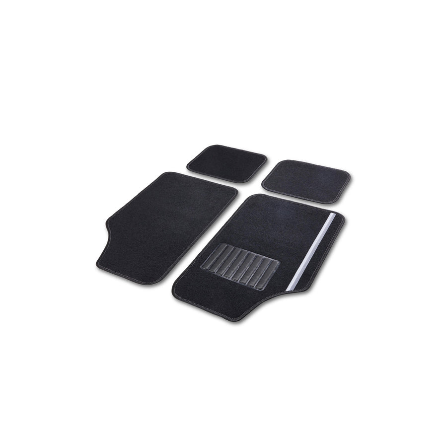 CARTREND Universal fit 10606 Floor mat set Textile, Front and Rear, Quantity: 4, Black