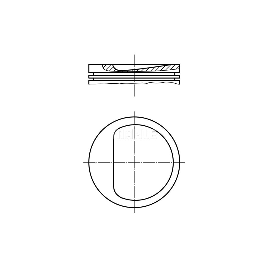 MAHLE ORIGINAL 011 45 01 Piston 95,5 mm, without cooling duct