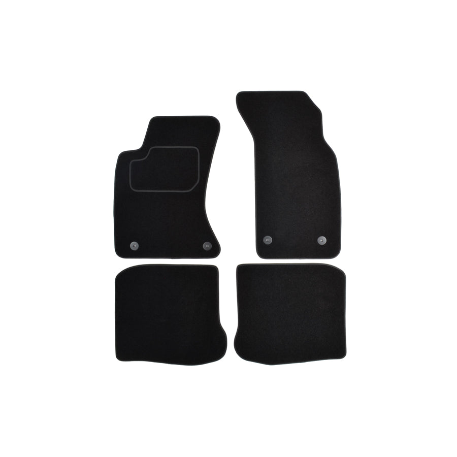 CUSTOPOL Tailored AUD95C Floor mat set for AUDI A4 B5 Avant (8D5) Textile, Front and Rear, Quantity: 4, Black