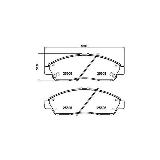 Hella 8DB 355 020 211 Brake Pad Set With Acoustic Wear Warning With Accessories