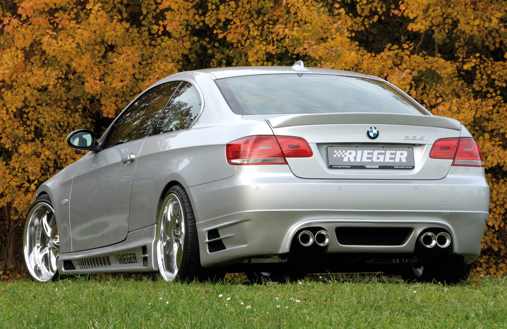 Rieger 00053437 BMW 3 Series E92 E93 Rear Diffuser for Twin Tailpipe Left & Right -  Matte Black