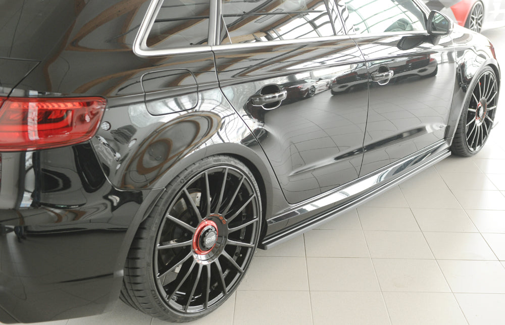 Rieger 00056815 Audi 8V RS3 Right Side Skirt Splitter -  Matte Black