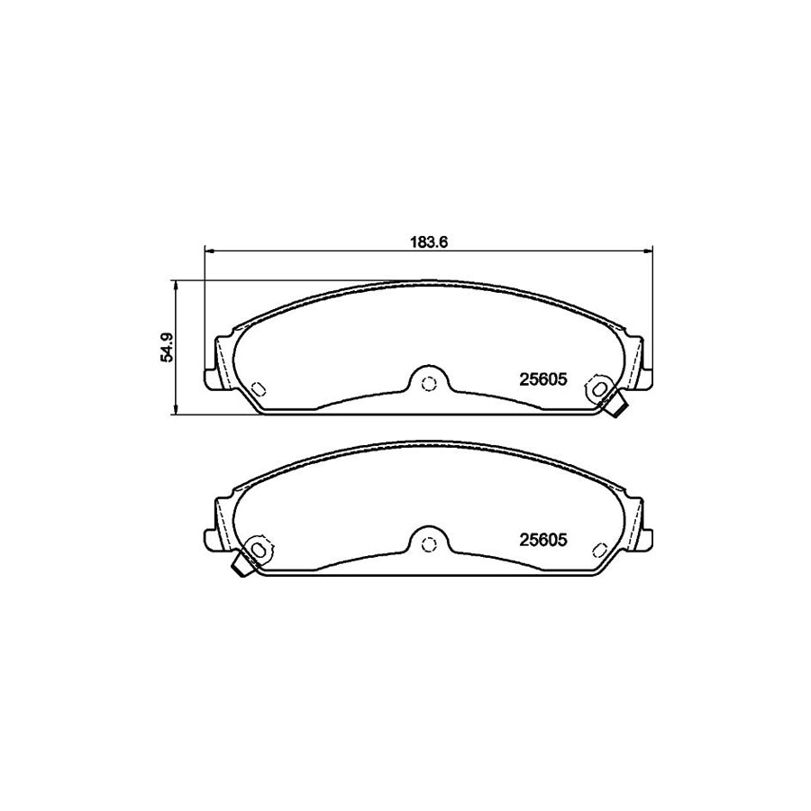 Hella 8DB 355 020 541 Brake Pad Set With Acoustic Wear Warning With Accessories