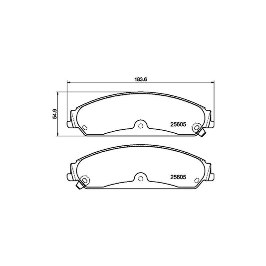 Hella 8DB 355 020 541 Brake Pad Set With Acoustic Wear Warning With Accessories