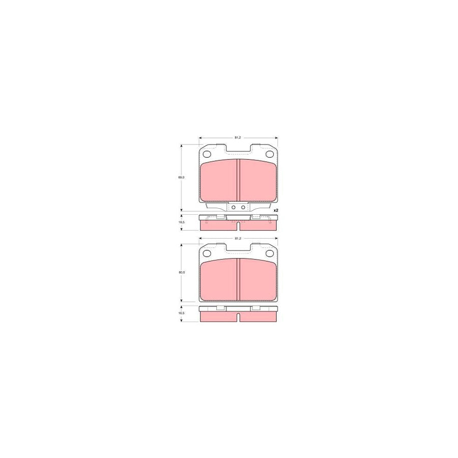 TRW Gdb3104 Brake Pad Set Incl Wear Warning Contact