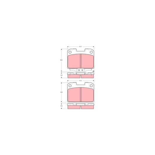 TRW Gdb3104 Brake Pad Set Incl Wear Warning Contact