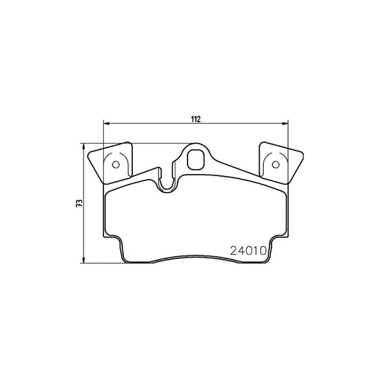 Hella 8DB 355 011 471 Brake Pad Set Prepared For Wear Indicator With Counterweights