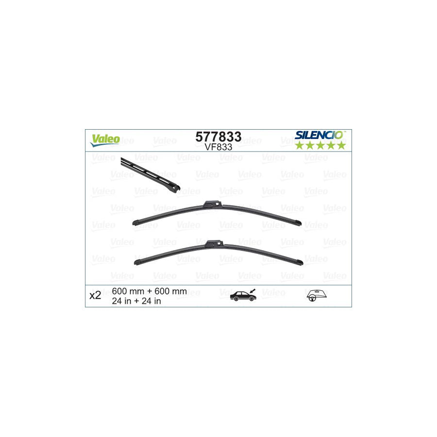 Valeo Silencio X.Trm 577833 Wiper Blade For Bentley Continental Flying Spur | Duco Car Parts UK Car Parts