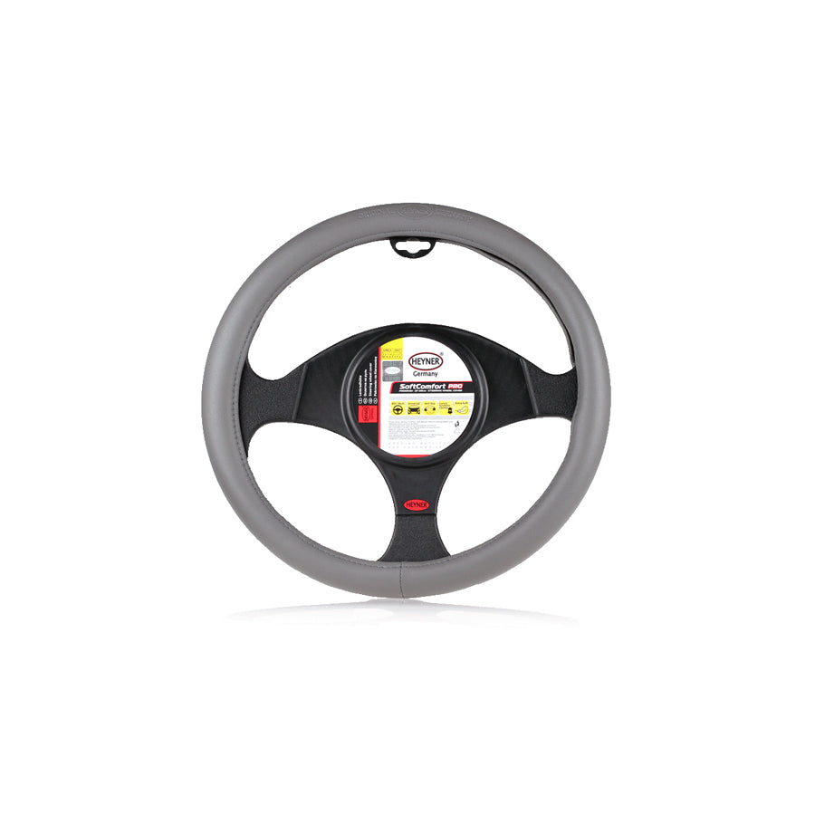 HEYNER SoftComfort Pro 603200 Steering wheel cover Grey, ?: 37-39cm, PVC