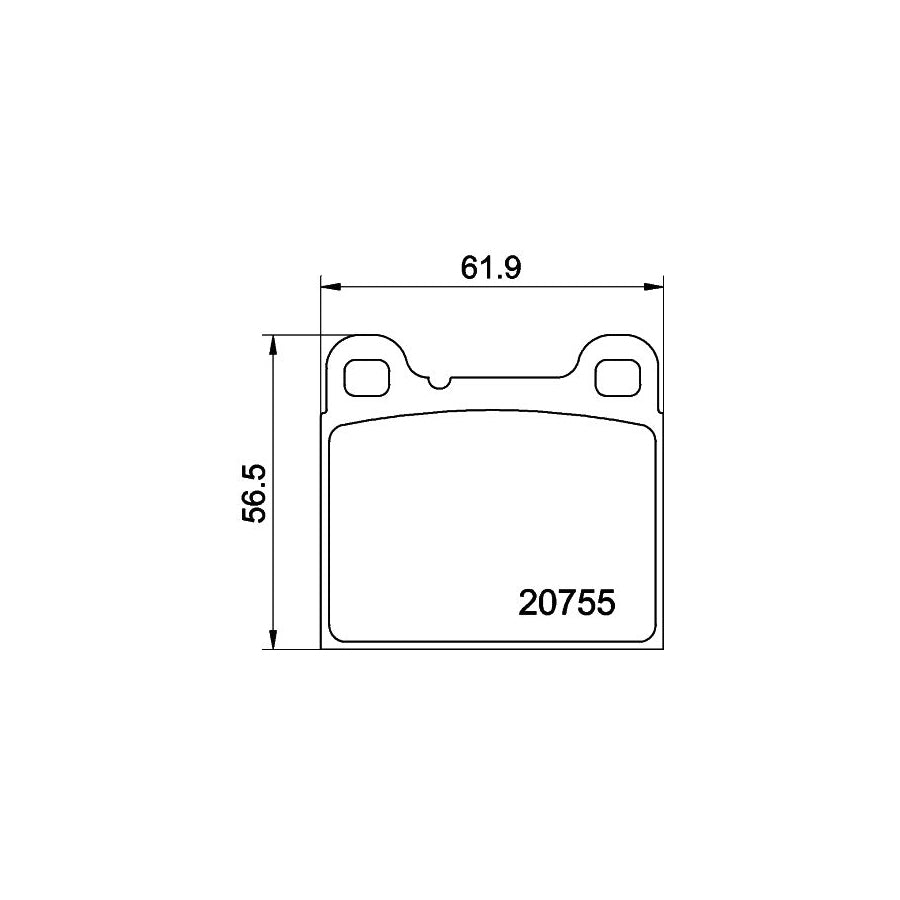 Hella 8DB 355 008 801 Brake Pad Set Not Prepared For Wear Indicator