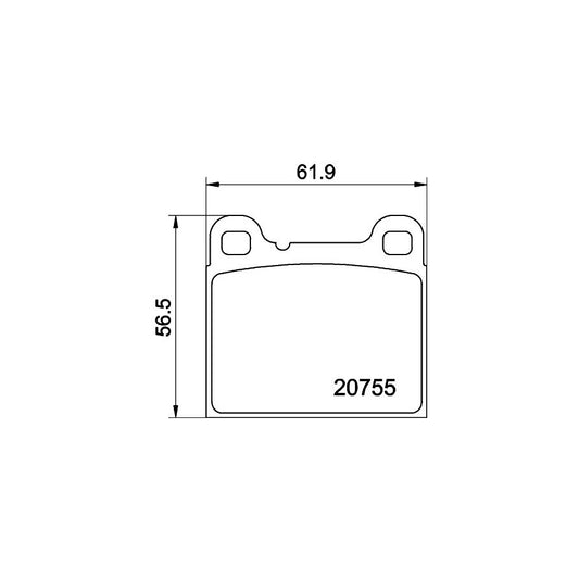 Hella 8DB 355 008 801 Brake Pad Set Not Prepared For Wear Indicator