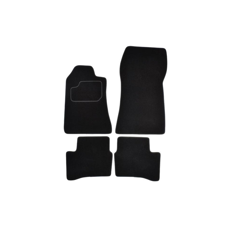 CUSTOPOL Tailored MER80S Floor mat set suitable for MERCEDES-BENZ CLK Coupe (C208) Textile, Front and Rear, Quantity: 4, Grey