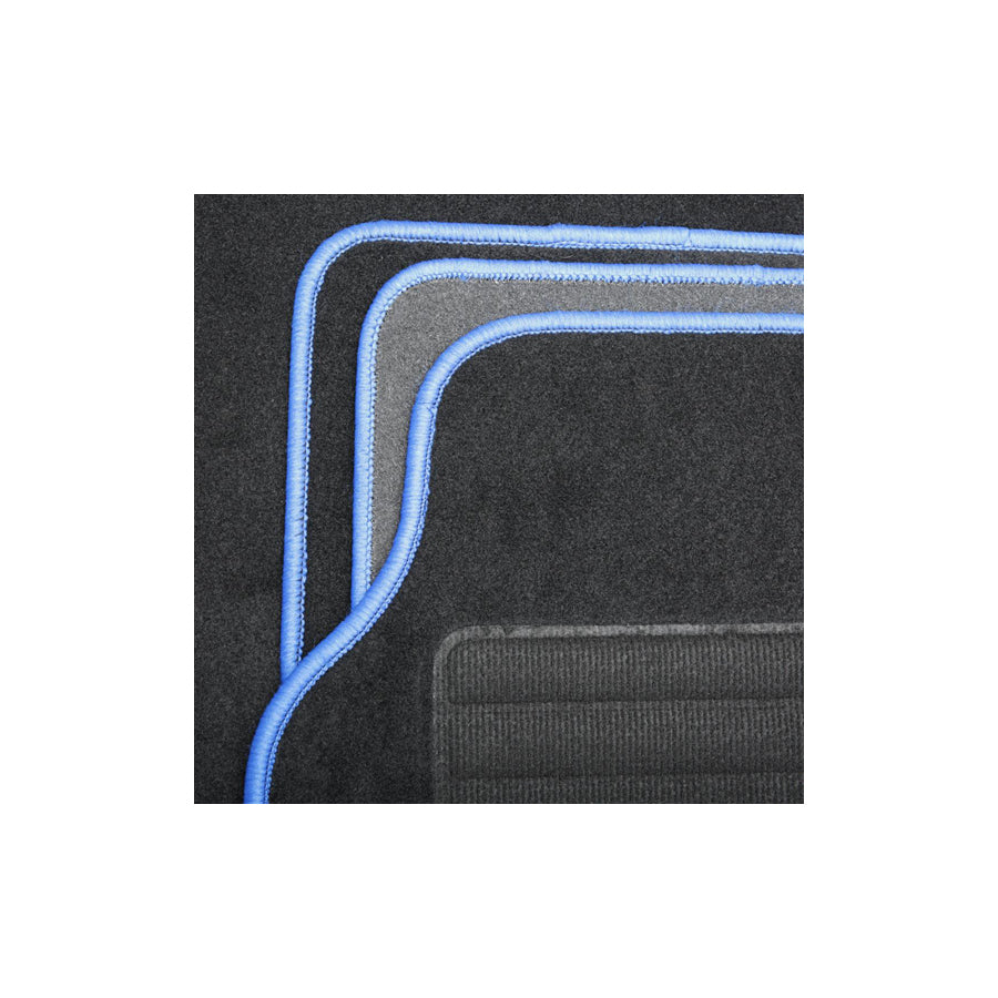 WALSER Universal fit 14706 Floor mat set Textile, Front and Rear, Quantity: 4, Black