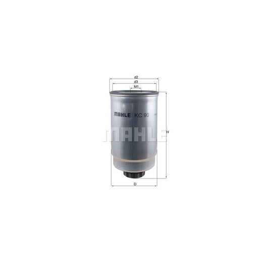 MAHLE ORIGINAL KC 90 Fuel filter Spin-on Filter