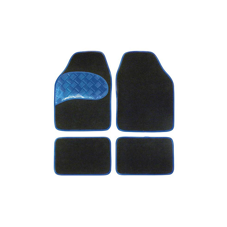 CARPOINT 0314501 Floor mat set Quantity: 4, Black, Blue