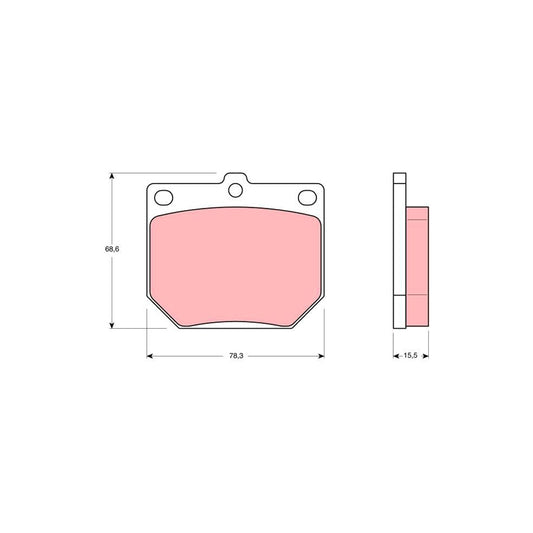 TRW Gdb232 Brake Pad Set Not Prepared For Wear Indicator