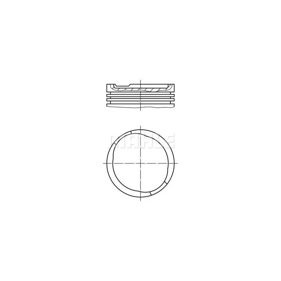 MAHLE ORIGINAL 011 56 00 Piston 80 mm, with piston rings