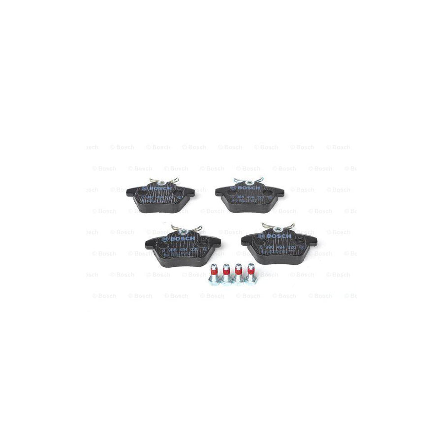 Bosch 0986494020 Brake Pad Set With Anti Squeak Plate With Bolts Screws With Accessories BP265
