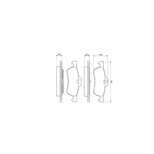 Bosch 0986424654 Brake Pad Set Front Axle Rear Axle With Mounting Manual BP370