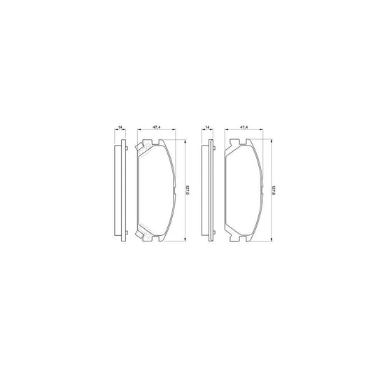Bosch 0986460936 Brake Pad Set BP506