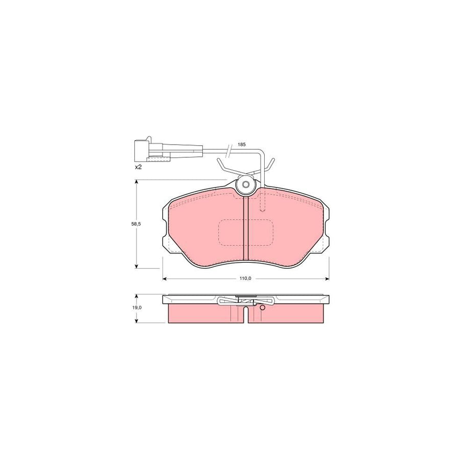 TRW Gdb1095 Brake Pad Set Incl Wear Warning Contact With Brake Caliper Screws With Accessories
