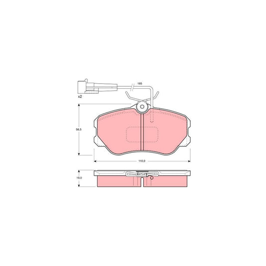 TRW Gdb1095 Brake Pad Set Incl Wear Warning Contact With Brake Caliper Screws With Accessories