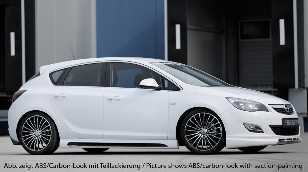 Rieger 00099847 Opel Astra J Right Side Skirt - Carbon-Look