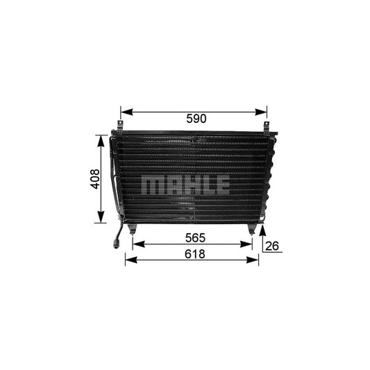 MAHLE ORIGINAL AC 167 000P Air conditioning condenser without dryer