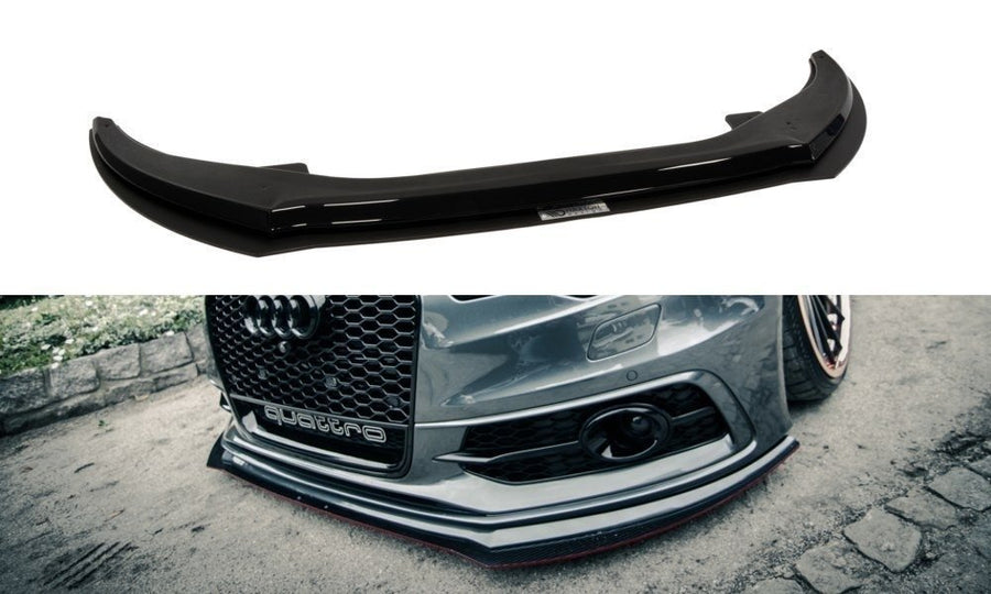 Maxton Design AU-A6-C7-SLINE-FD2T+CNCA Hybrid Front Splitter Audi S6 / A6 S-Line C7 | Duco Car Parts UK Car Parts
