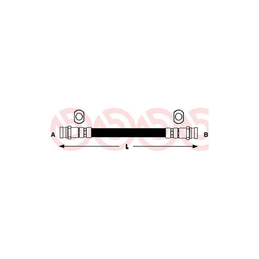 BREMBO T 30 025 Brake Hose for HYUNDAI Lantra I Saloon J 1 266Mm F10X1 
