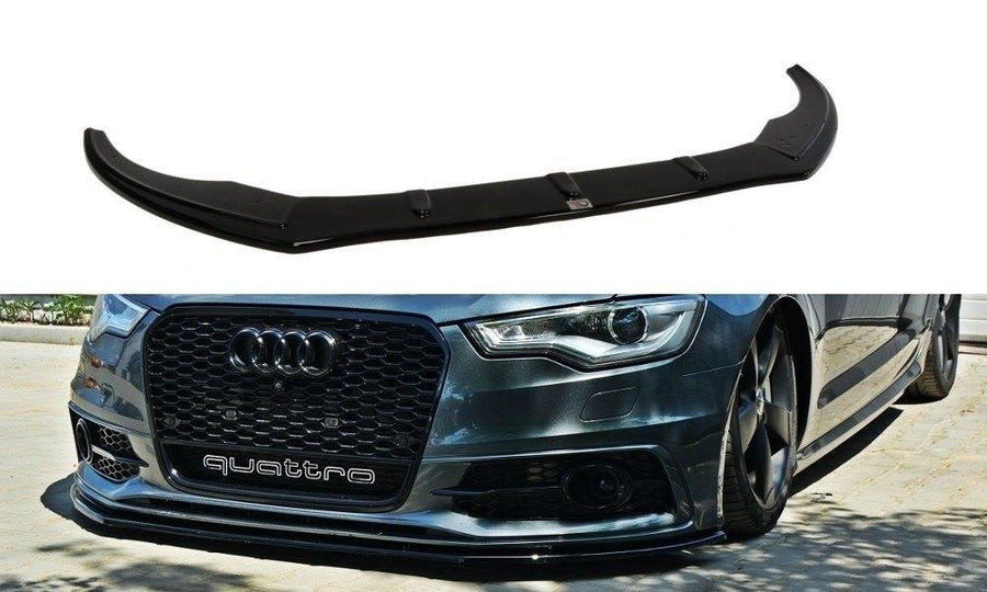 Maxton Design AU-A6-C7-SLINE-FD1T Front Splitter V.1 Audi S6 / A6 S-Line C7 | Duco Car Parts UK Car Parts
