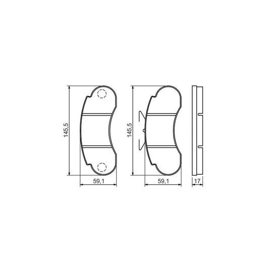 Bosch 0986460947 Brake Pad Set With Anti Squeak Plate With Mounting Manual BP516