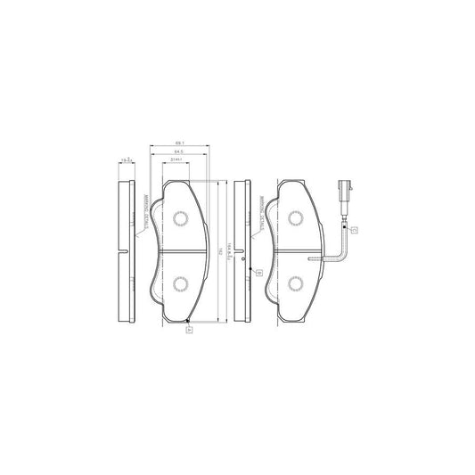 Bosch 0986Tb2431 Brake Pad Set Incl Wear Warning Contact
